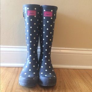 Joules polka dot rain boots