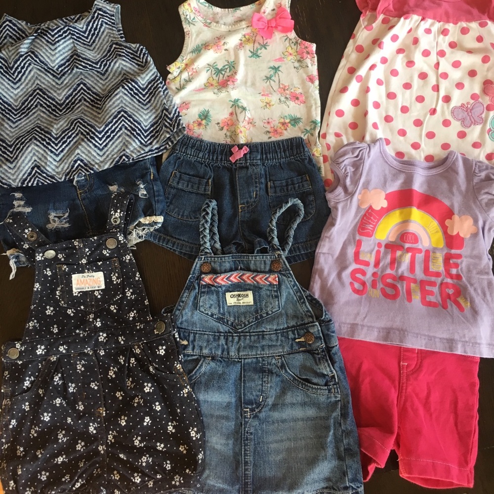 Lot of 12 month summer girl clothes