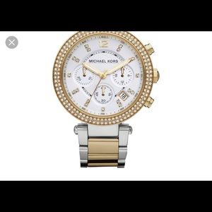 Michael Kors ladies mother of pearl Parker watch