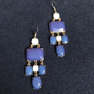 Blue chandelier earrings