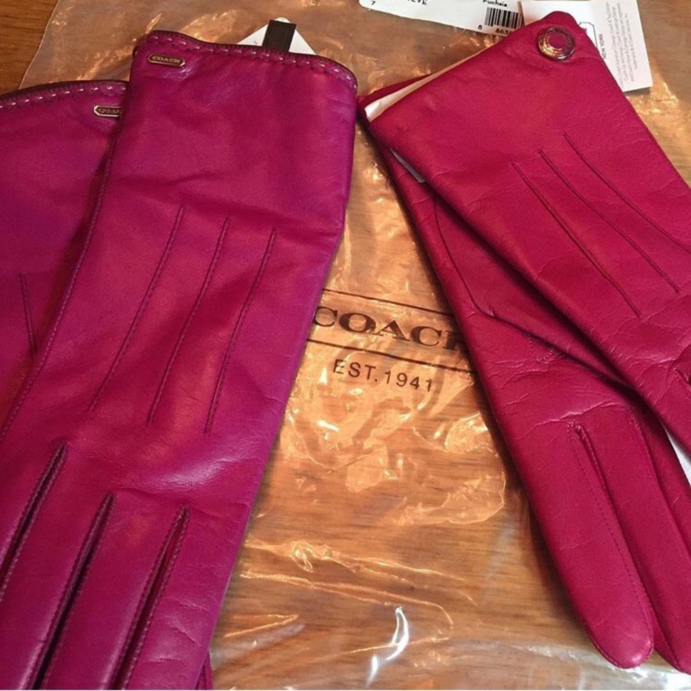 Leather coach gloves 1 pair