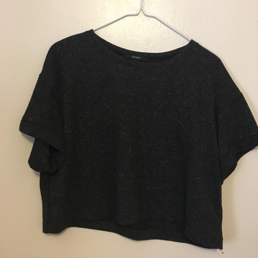 Black/Grey Crop Top