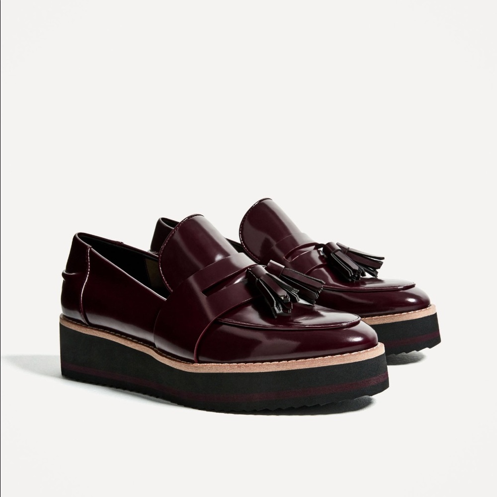 Zara flat form loafers
