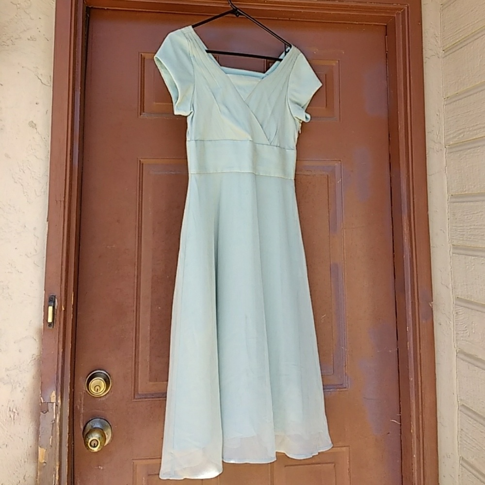 Silk J. Crew Dress Light Green