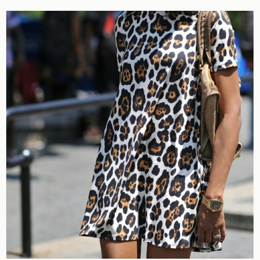 ASOS Animal Leopard Print Swing dress