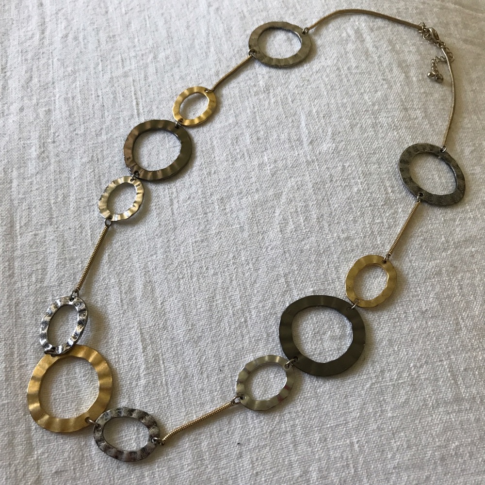 Mixed metal statement necklace