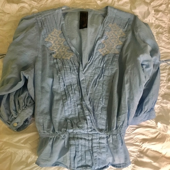 Free People New Romantics Top w/ Pretty Embroidery - Picture 3 of 4