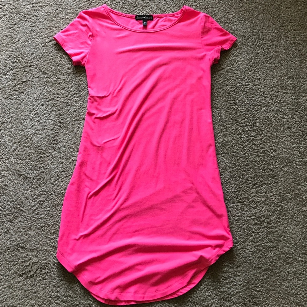 Hot pink tshirt tunic