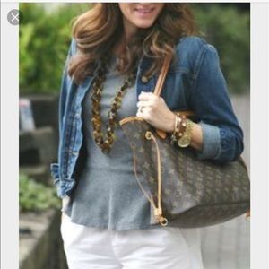 J Crew tortoise resin link necklace