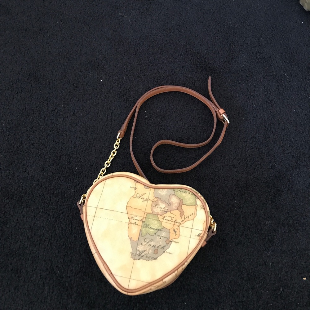 Authentic Alviero Martini Heart Crossbody