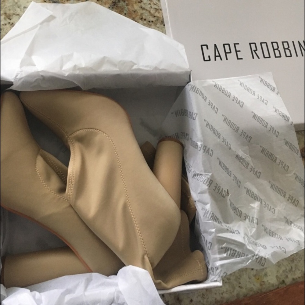 🆕 Arden Nude Pointy Ankle Sock Booties - Picture 7 of 8