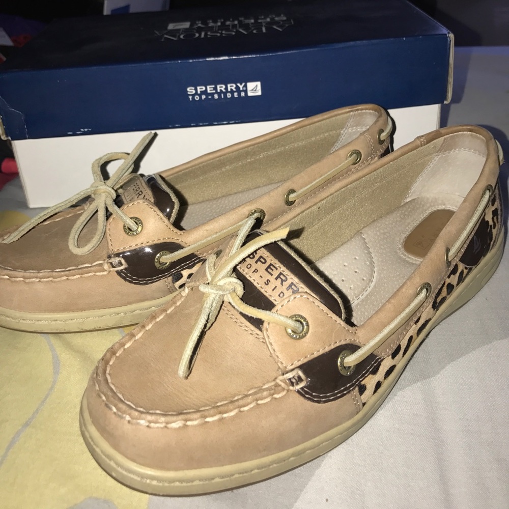 Sperry Angelfish linen cheetah