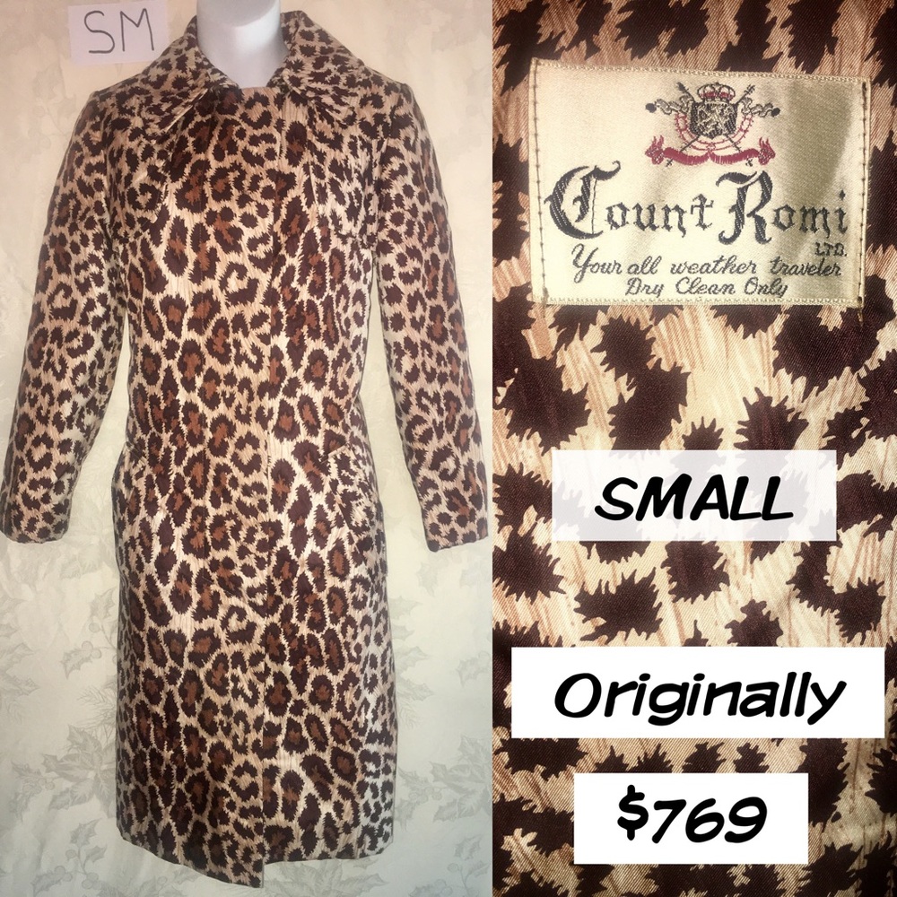 Vintage 1970's leopard print coat