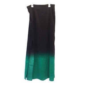 Vince Camuto opaque black-green ombre skirt!