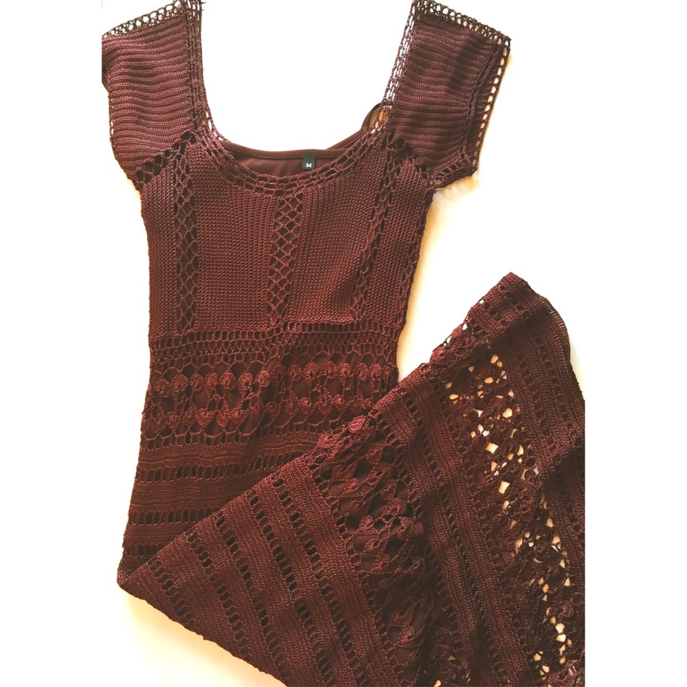 Crochet midi dress. Never worn