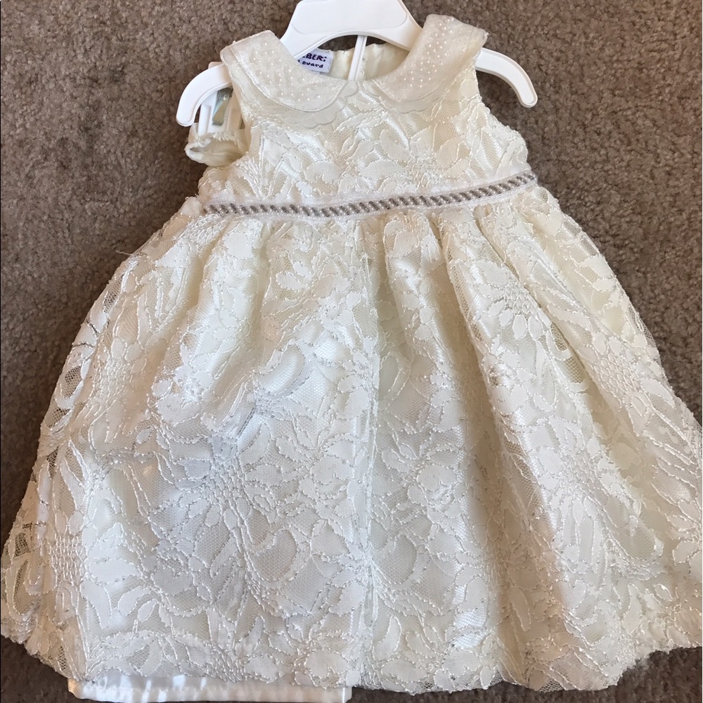 Lace and beaded infant dress