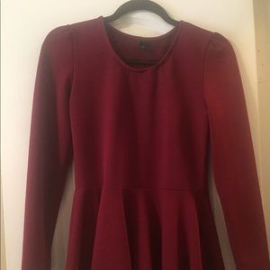 Peplum long sleeve blouse