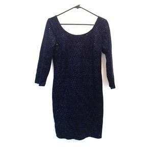 Bling! Sequin scoop-back party dress