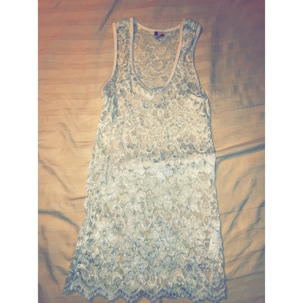 Ivory Lace BKE tank top