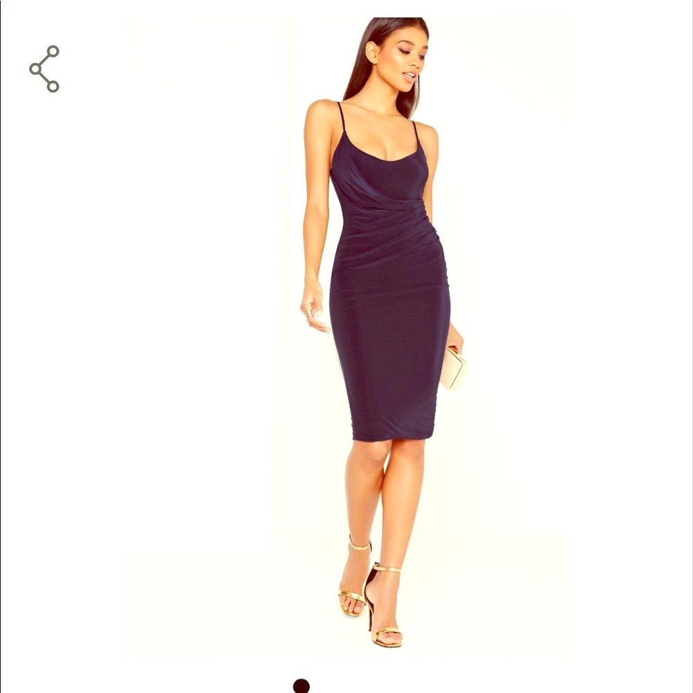 NWT Slinky bodycon navy blue dress
