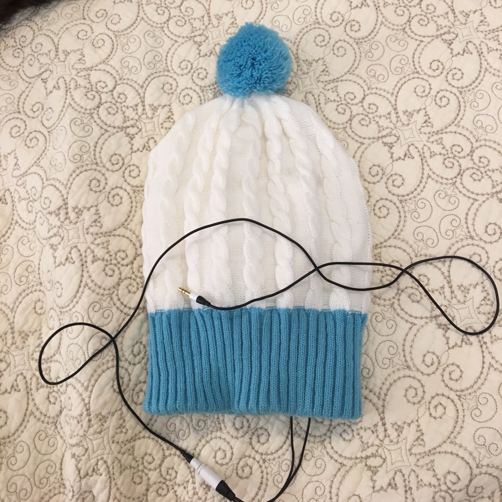 Skull candy beanie with earphones built in!
