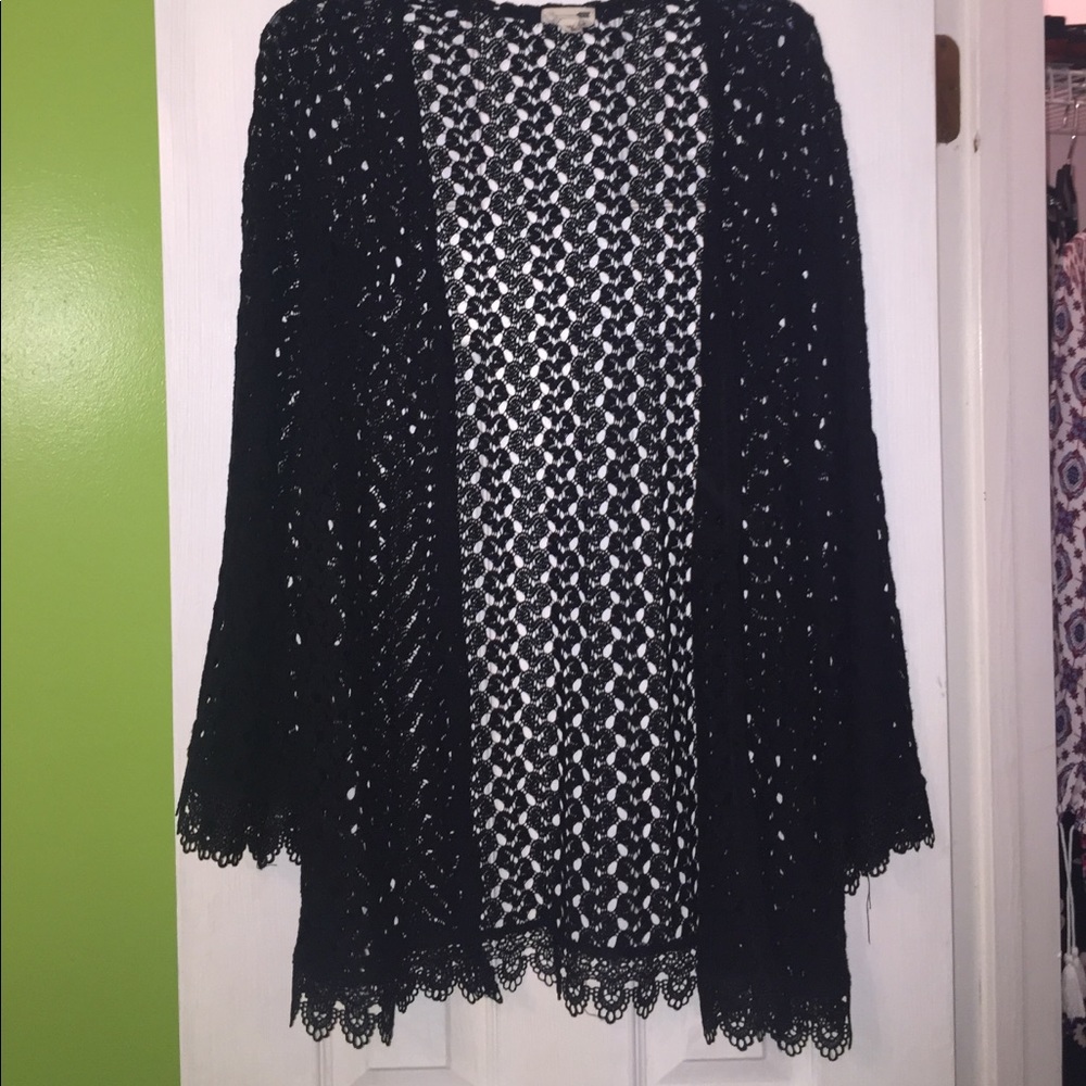 Black Cardigan from Pac-Sun