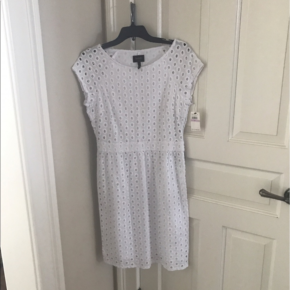 Laundry white eyelid dress