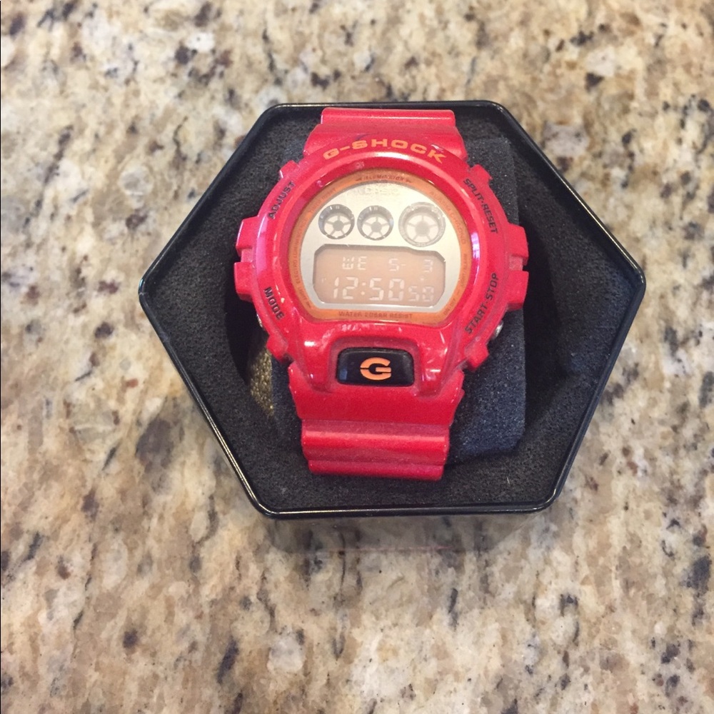 Red G-shock watch