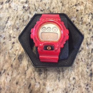 Red G-shock watch