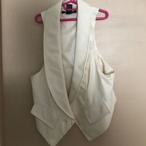 White leather vest
