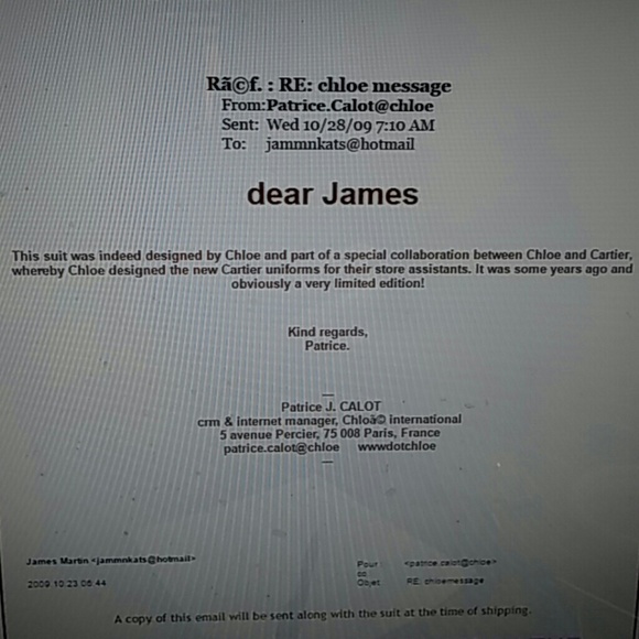 70s / 80s Chloe for Cartier women's suit. Size 10 - Picture 6 of 6