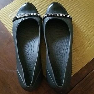 Rhinestone black crocs