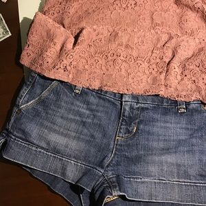 American eagle low rise stretchy denim shorts