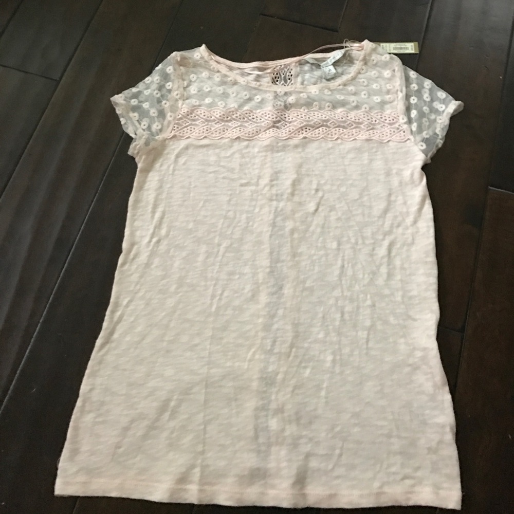 Light pink lace Tee
