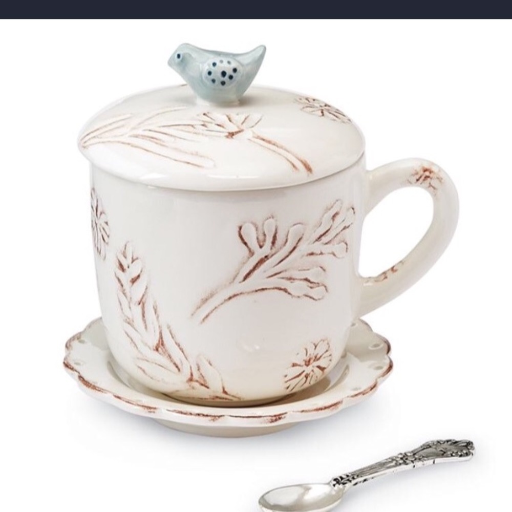 Mud pie nest tea for 1 set nwt
