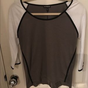 Express color block tee.