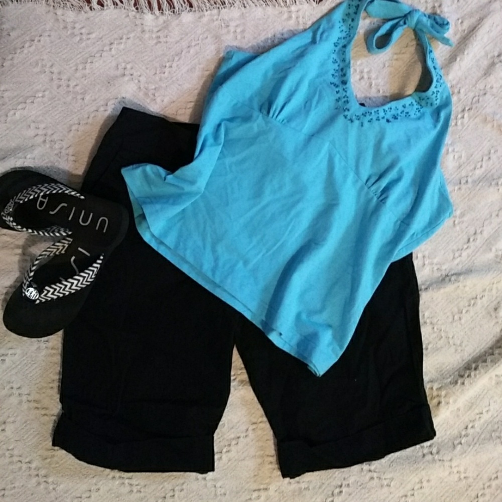 Halter Top... Turquoise- NEW W/Tags
