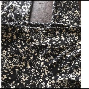 Lularoe TC black and cream Floral