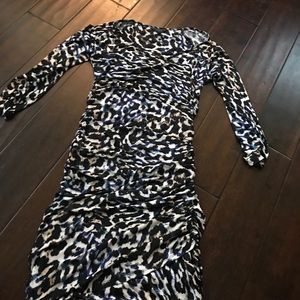 Blue leopard dress