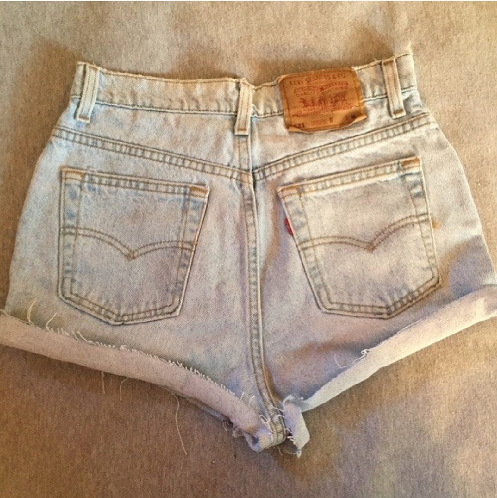 Levi's high waisted denim shorts