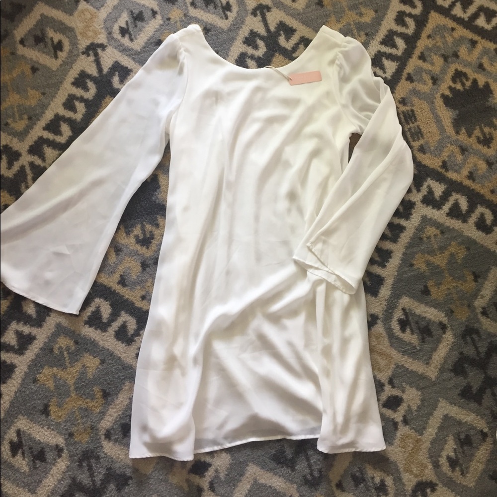 Pink Blush maternity chiffon dress NWT