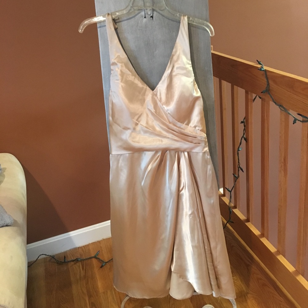 Gold halter top dress size 10