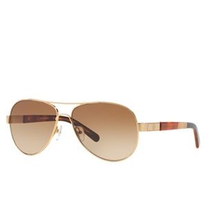 Tory Burch Aviator Sunglasses Brown/Gold
