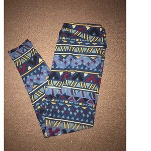 Lularoe TC Blue Aztec