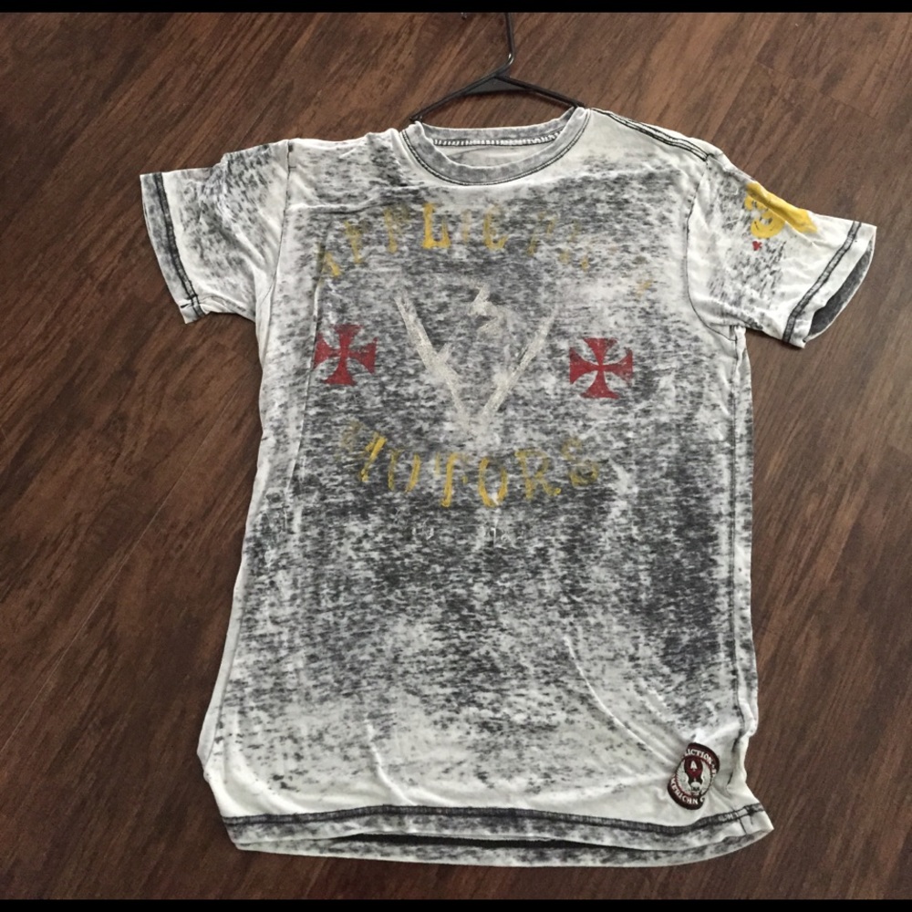 Men's gray affliction shirt