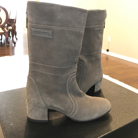 Authentic Chanel booties. Gray. Size 36. $750.00 - Picture 3 of 7