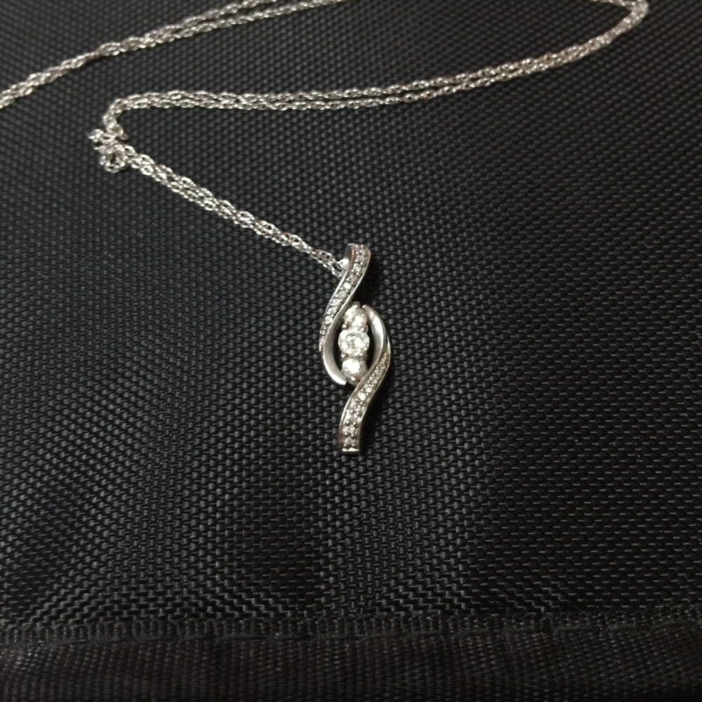 Zales 1/4 CT. TW. Diamond Wave Pendant