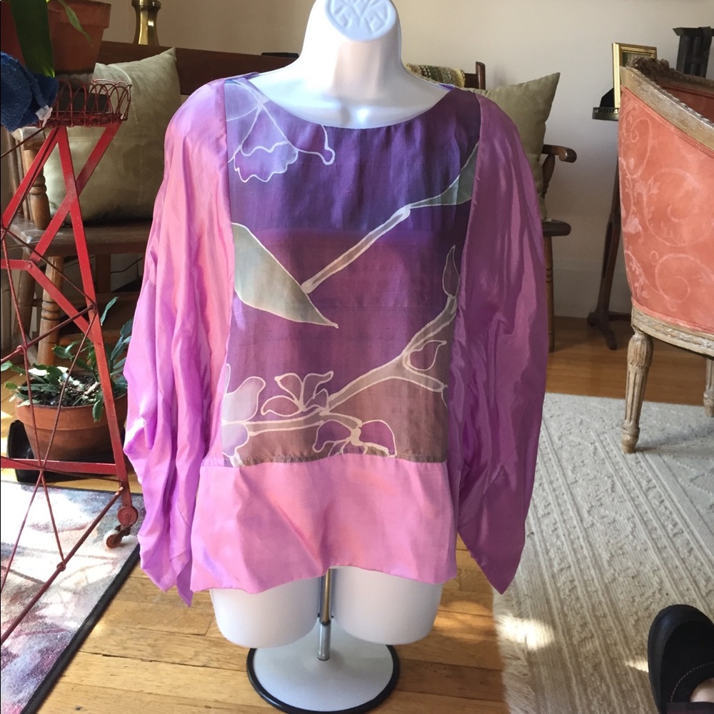 Straight from Thailand batik silk top