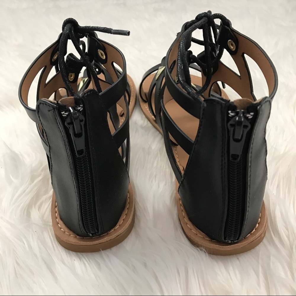 Black Gladiator Sandals - Picture 4 of 5