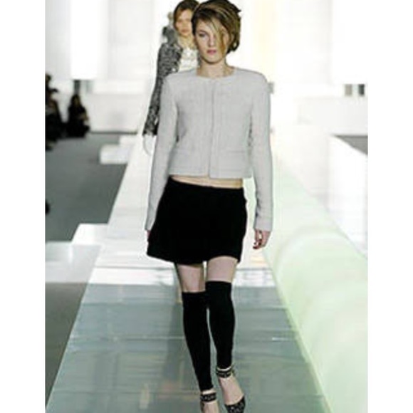 Authentic CHANEL calfskin jacket in BLUE - Picture 2 of 8